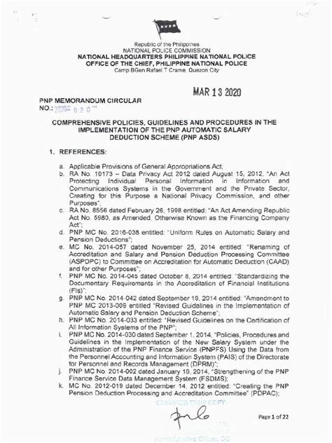 PNPMC 2020 020 Comprehensive Policies Guidelines and  .